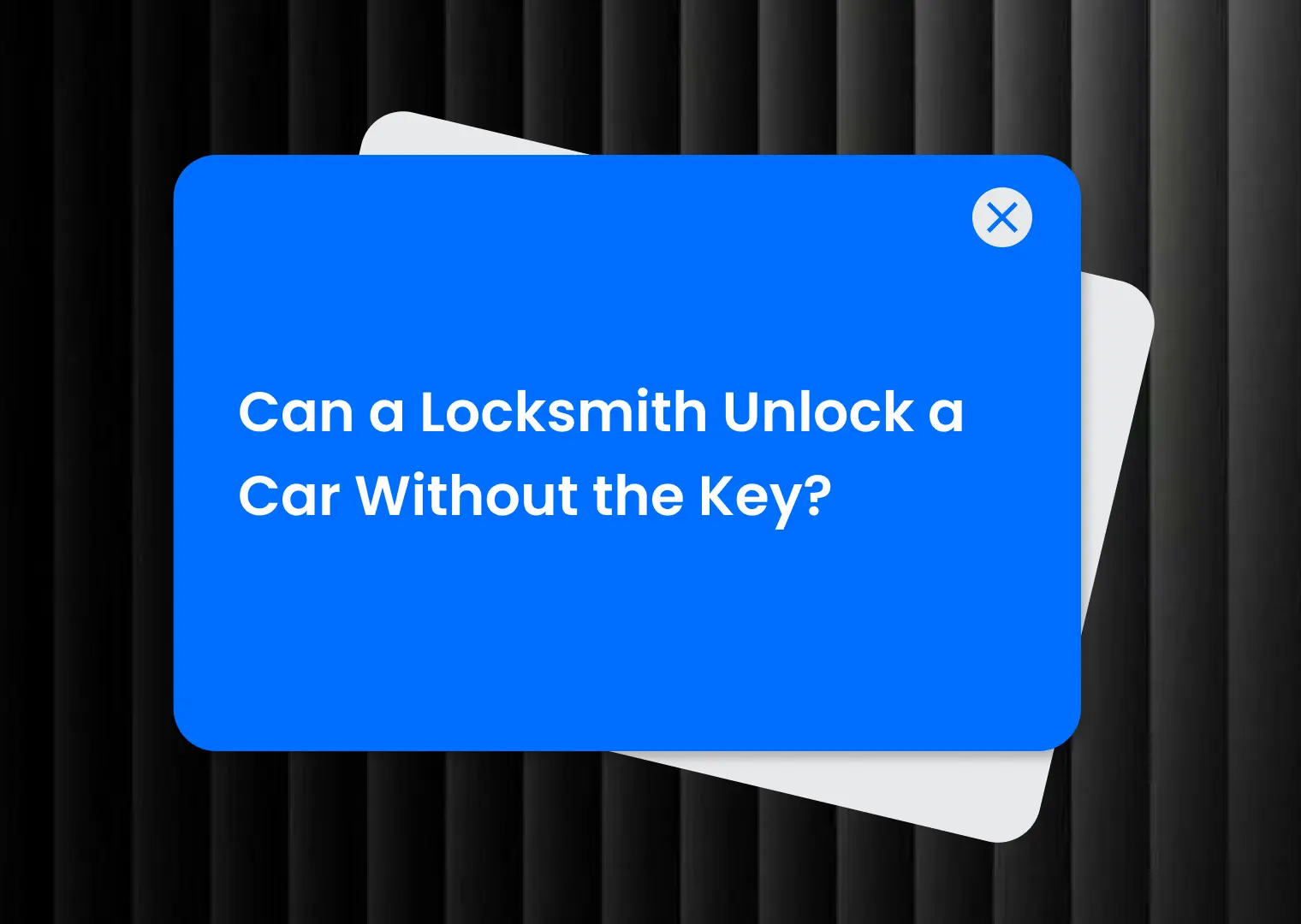 Can a Locksmith Unlock a Car Without the Key?